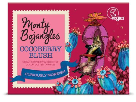 Monty Bojangles MB Cocoberry Blush Vegan cocoa dusted truffles Gift Cube 100g Discount