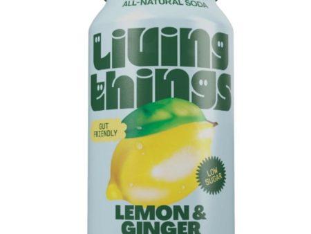 Living Things Lemon & Ginger Prebiotic + Probiotic Soda Sale