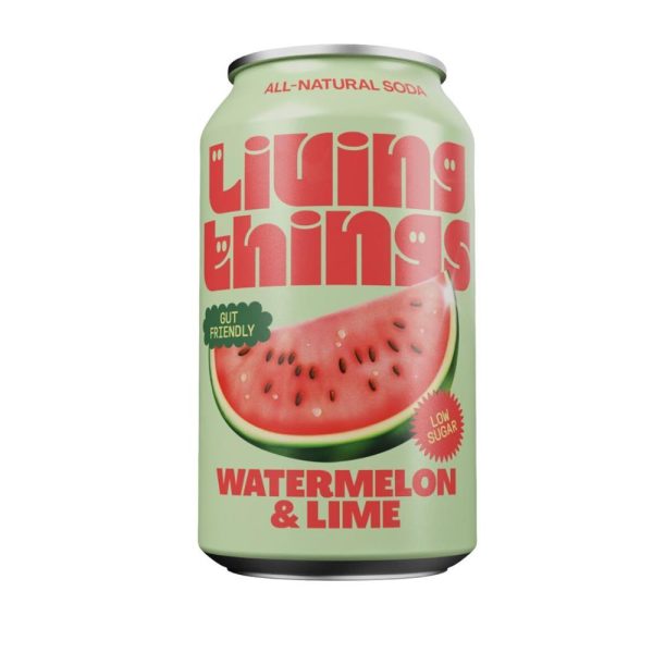 Living Things Watermelon & Lime Prebiotic + Probiotic Soda For Discount