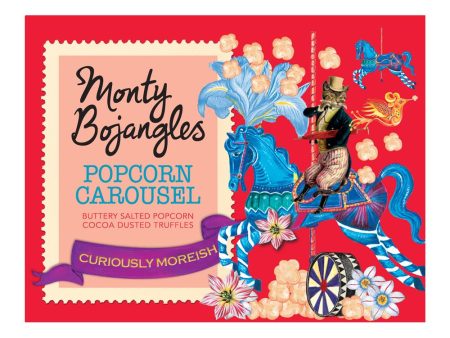 Monty Bojangles Popcorn Carousel Cocoa Dusted Truffles Gift Cube 150g For Sale