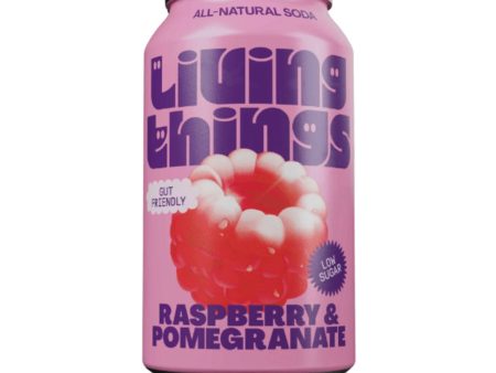 Living Things Raspberry & Pomegranate Pre + Probiotic Soda Online now