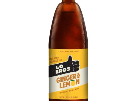 Lo Bros Kombucha Ginger Lemon Kombucha Low sugar 750ml For Sale