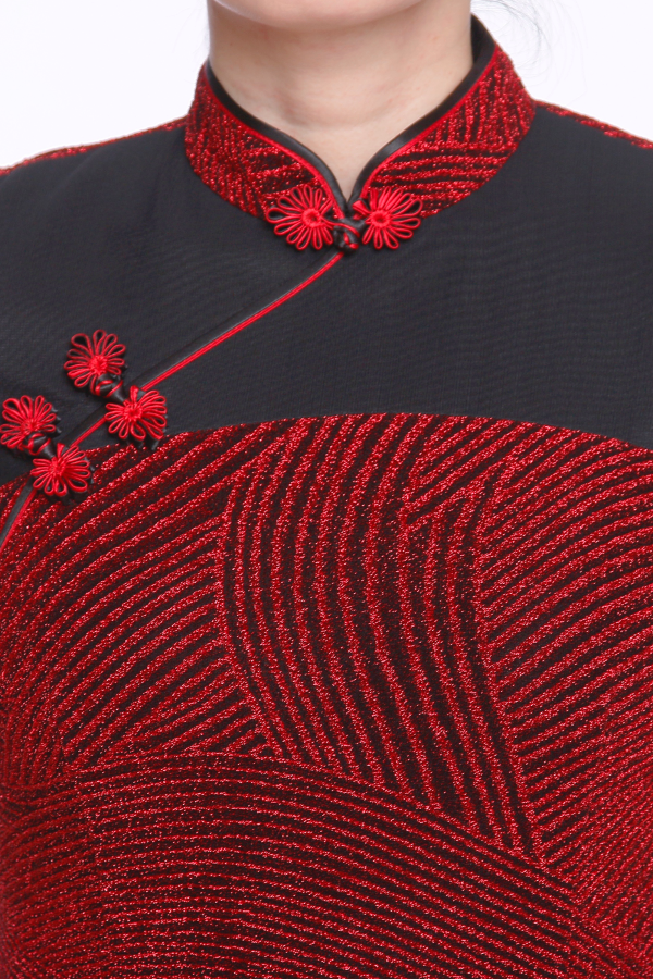 i-SHANGHAI Scarlet Trails Cheongsam Cheap