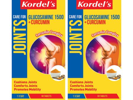 [Twin Pack] Kordel s Glucosamine 1500 + Curcumin (60 Tablets x 2) Hot on Sale