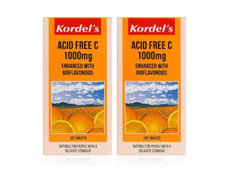 [Twin Pack] Kordel s Acid Free C 1000mg 120 Tablets Sale