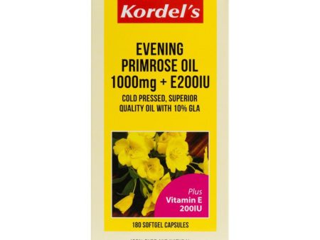 Evening Primrose Oil 1000mg + E200 IU 180 Softgels Fashion