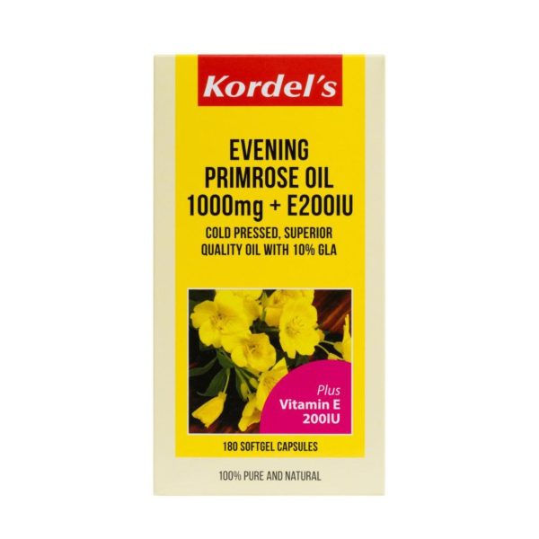 Evening Primrose Oil 1000mg + E200 IU 180 Softgels Fashion