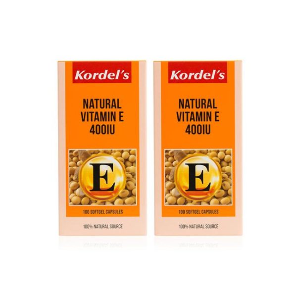 [Twin Pack} Kordel s Natural Vitamin E 400IU (100 Softgel Capsules x 2) Online