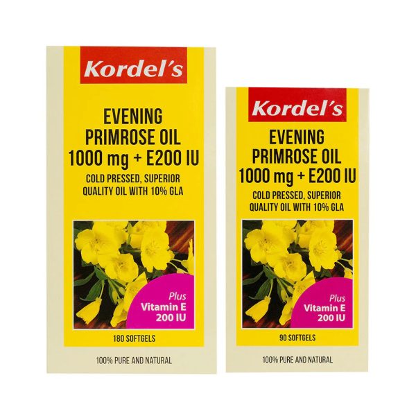 Kordel s Evening Primrose Oil 1000mg+E200 IU (180 Capsules + 90 Capsules) Fashion