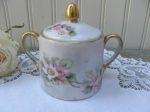 Vintage Hand Painted Wild Pink Roses Sugar Bowl Online