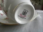 Vintage Petite Pink Roses Teacup and Saucer For Sale