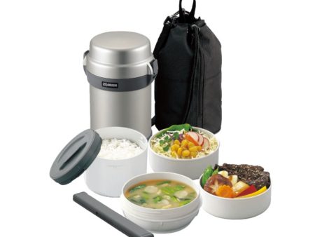 ZOJIRUSHI Lunch Jar with Bag - Silver (SL-JAF14-SA) Discount