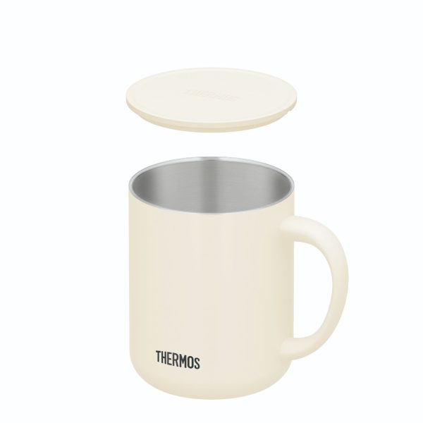 Thermos 0.45L SS Mug with Lid - White (JDG-451C MWH) Cheap