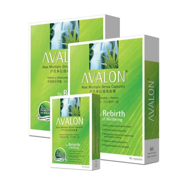 Avalon Aloe Multiple Detox (60 Capsules x 2 + 20 Capsules) Supply