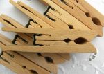 6 Vintage Unusual Wooden Laundry Clothes Pins Online Sale