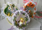 3 Vintage Hand Made Real Egg Easter Diorama Ornaments with Ducks and Ducklings Hot on Sale