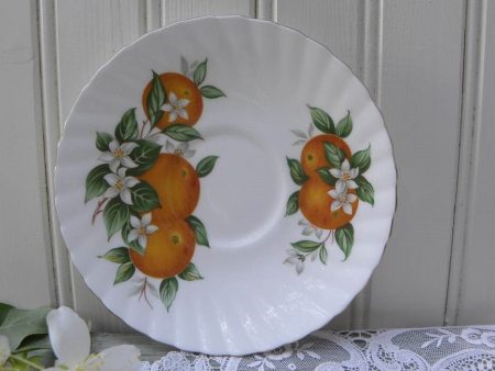 Vintage Elizabethan  Florida Oranges  Demitasse Saucer Only For Discount