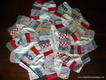 10 Vintage Feedsack Quilt Block Pieces Fabric Crafts For Discount