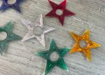 7 Vintage Plastic Star Christmas Tree Bulb Reflectors Discount