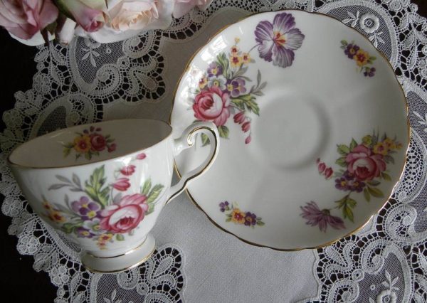 Vintage Tuscan Montrose Demitasse Teacup and Saucer Discount