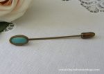 Antique Turquoise Gold Stick Pin on Sale