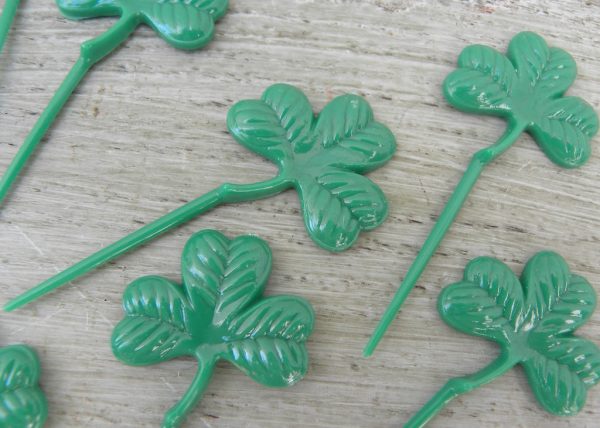 10 Vintage St. Patrick s Day Shamrock Cupcake Picks Toppers Online Hot Sale