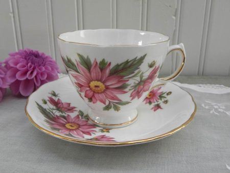 Vintage Pink Chrysanthemums Teacup and Saucer Supply