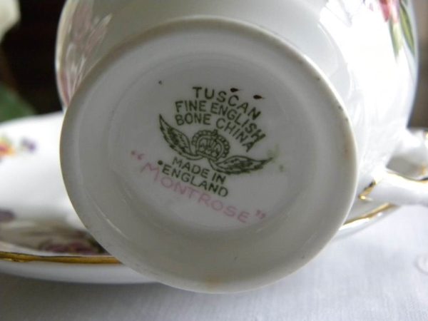 Vintage Tuscan Montrose Demitasse Teacup and Saucer Discount