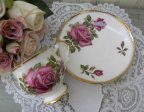 Vintage Elizabethan Deep Pink Rose Teacup and Saucer Cheap