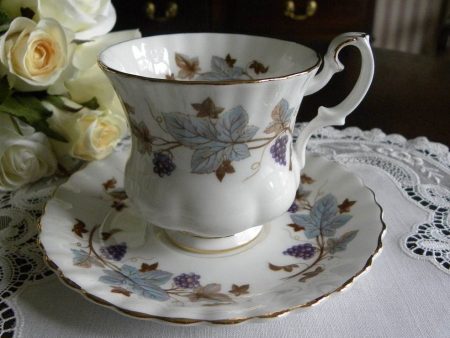 Royal Albert Lorraine Grapes Demitasse Teacup and Saucer For Discount